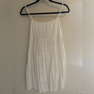 American Eagle Babydoll Ivory Mini Dress